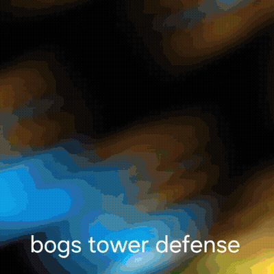 Bogs Tower Defense White Letters On Black GIF
