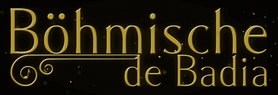 Bohmische De Badia Gold Letter Logo GIF