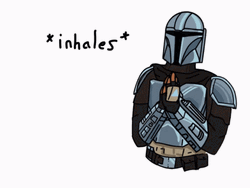 Boi Inhales Din Djarin Mandalorian GIF