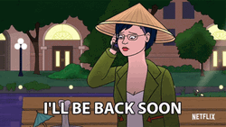 BoJack Horseman Diane Nguyen I'll Be Back Soon GIF