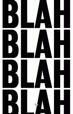 Bold Black Calligraphy Blah GIF
