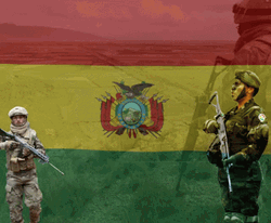 Bolivia Flag And Military GIF