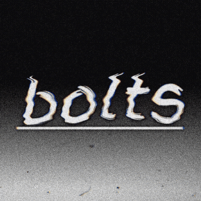 Bolts Word On Black Background GIF