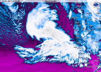 Bomb Cyclone Forming Satellite View GIF
