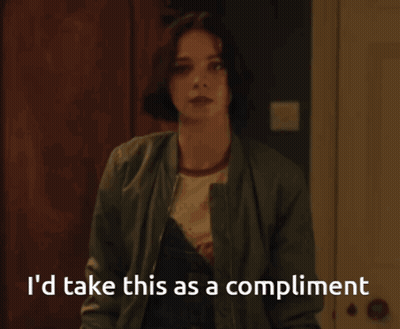 Bomber Jacket Woman Says I'd Take This As Compliment GIF