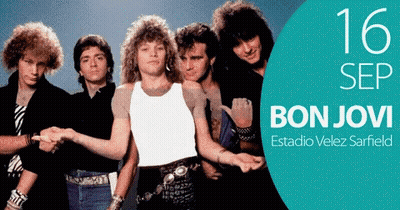 Bon Jovi Poster Group Of Men GIF