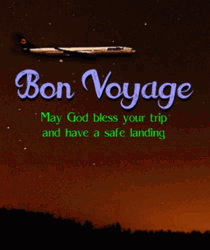 Bon Voyage Airborne Plane Mobile Art GIF
