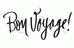 Bon Voyage Minimalist Mobile Art GIF