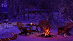 Bonfire Fire Snow GIF