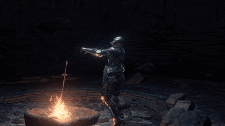 Bonfire Ritual At Night GIF