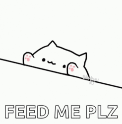 Bongo Cat Feed Me GIF