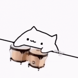Bongo Cat Playing Bongos GIF