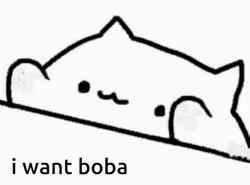 Bongo Cat Tapping I Want Boba GIF