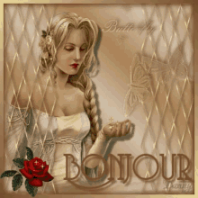 Bonjour Angelic Lady Background  GIF