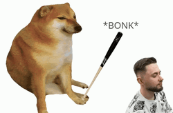 Bonk Man By Cheems Dog GIF