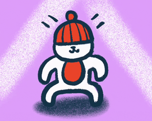 Bonnet Cat Breakdancing GIF