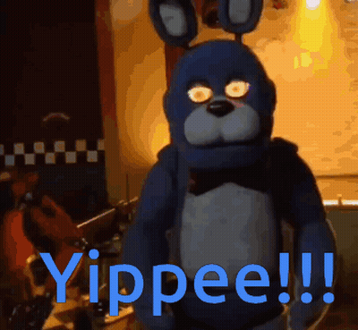 Bonnie From Five Nights At Freddy's Saying Yippee GIF