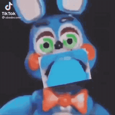 Bonnie From Five Nights At Freddy's Wearing Face Mask GIF