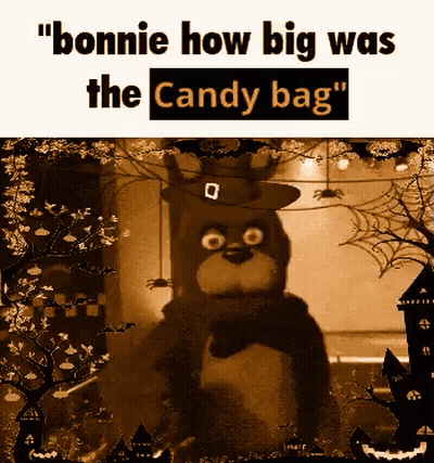 Bonnie From Five Nights At Freddy's With Hat And Scarf GIF
