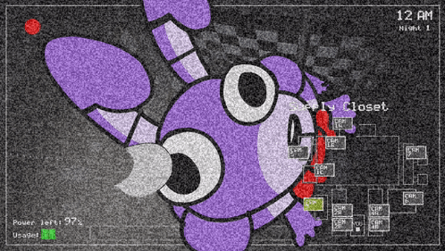 Bonnie Playing Video Game At 12 AM GIF