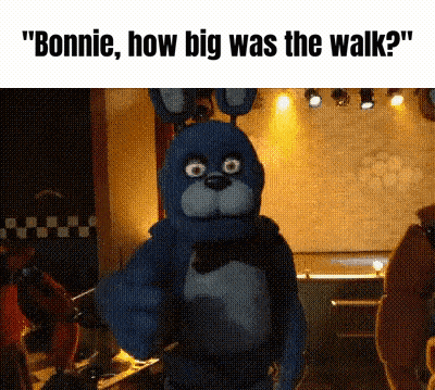 Bonnie The Bunny From Five Nights At Freddy 'S Is Giving A Thumbs Up In A Dark Room . GIF