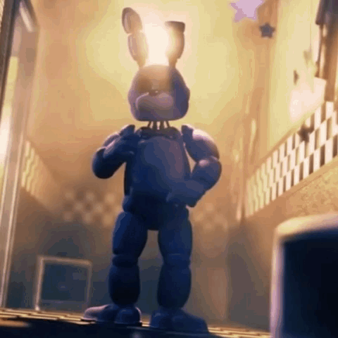 Bonnie Standing In Hallway With Light GIF