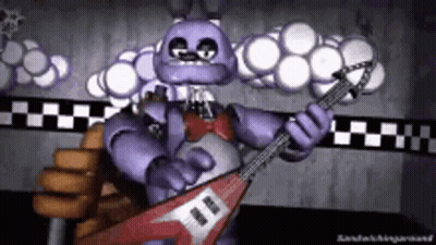 Bonnie The Bunny From Five Nights At Freddy's Playing Guitar GIF