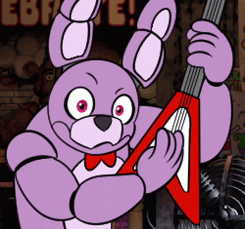 Bonnie The Bunny Holding Guitar GIF