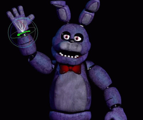 Bonnie The Bunny Waving In Dark GIF