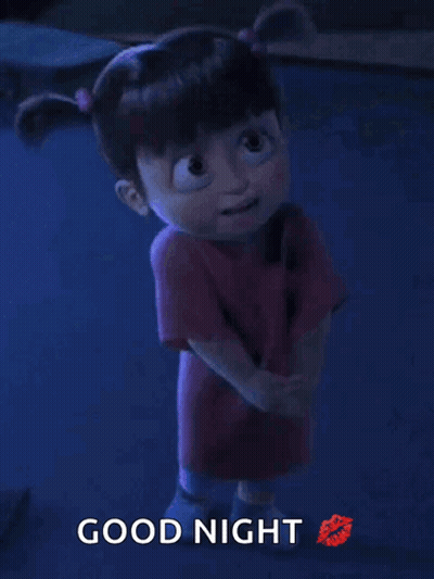 Boo From Monsters Inc Good Night Kiss GIF