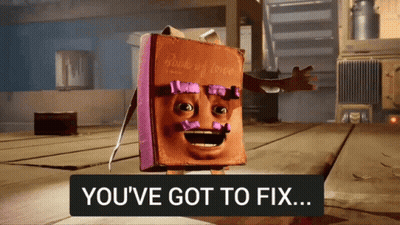 Book Face Mustache Sign You've Got To Fix GIF