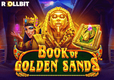 Book Of Golden Sands Slot With Pharaoh Woman GIF