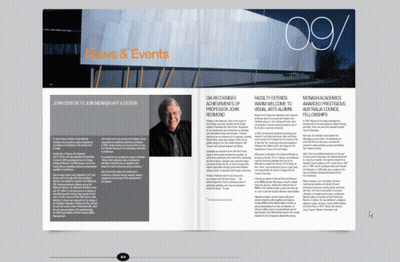 Book Opened To News & Events Page GIF