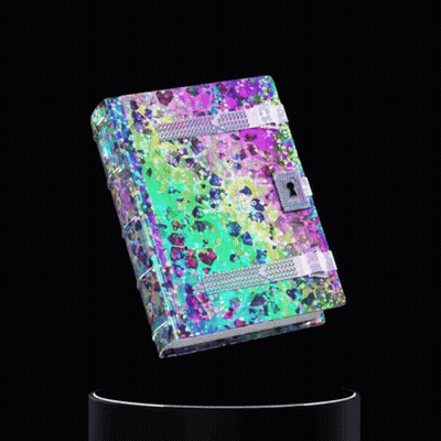 Book With Lock Saying Art Studio GIF