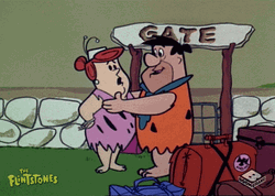 Boomerang Flintstone Car GIF