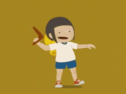 Boomerang Hits A Duck GIF