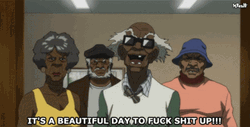 Boondocks Col Stinkmeaner Shit Up GIF