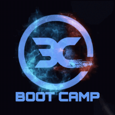 Boot Camp Logo Blue And Red Circle GIF