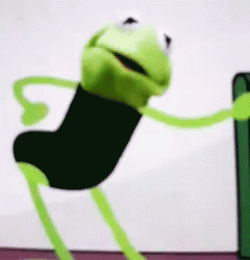 Booty Kermit Falling Off Building GIF