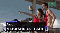 Borat In Red Swimsuit GIF