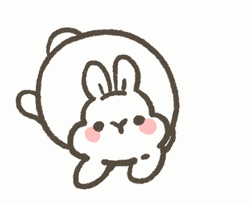 Bored Chubby Bunny Rolling GIF