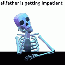 Bored Impatient Skeleton GIF