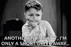 Bored Kid No  Invitation GIF