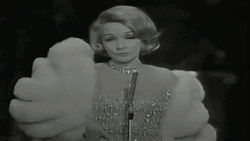 Bored Marlene Dietrich Smirking  GIF