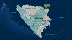 Bosnia And Herzegovina Map Closer GIF