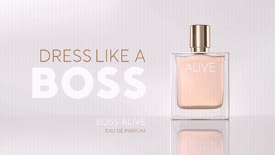 Boss Alive Eau De Parfum Bottle GIF