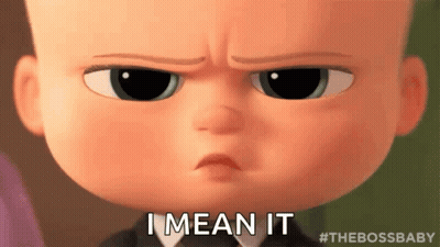 Boss Baby Making Funny Face I Mean It GIF
