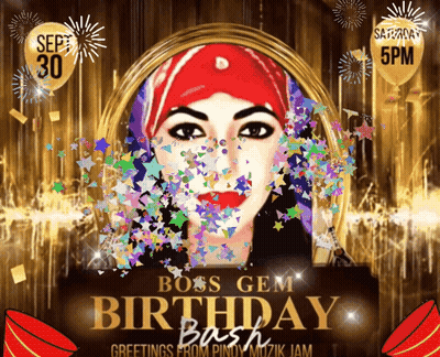 Boss Gem Birthday Bash Poster GIF
