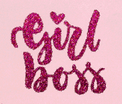 Boss Lady Glitter Text  GIF