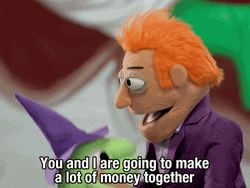 Boss Makes A Dollar I Make A Dime Money Puppet GIF